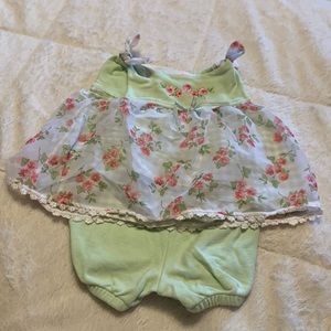 little by little two piece romper 6/9 months